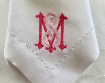 Servilletas con monogramas / Servilletas de tela / Servilletas para la cena / Servilletas de lino / Mantelería / Servilletas personalizadas / Regalo de boda / Regalo para anfitriona