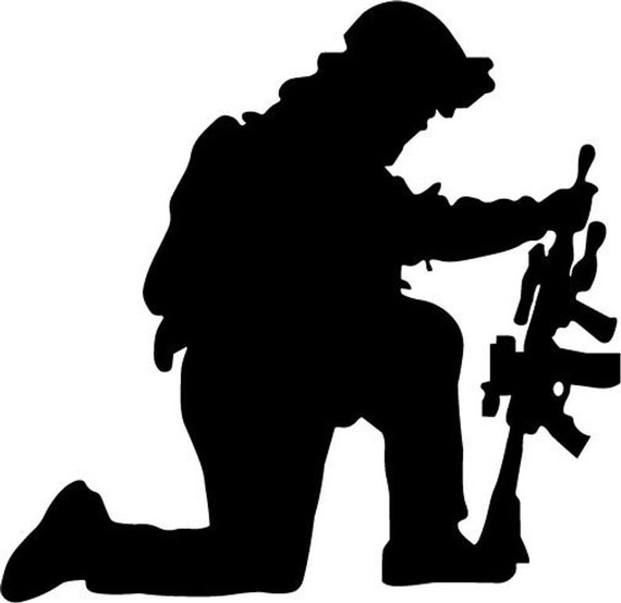 Action Soldiers set of silhouettes wall art decal stickers 