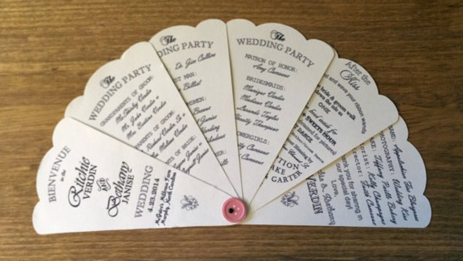 Custom Budget DIY KIT Petal Fan Wedding Programs for Chic Etsy