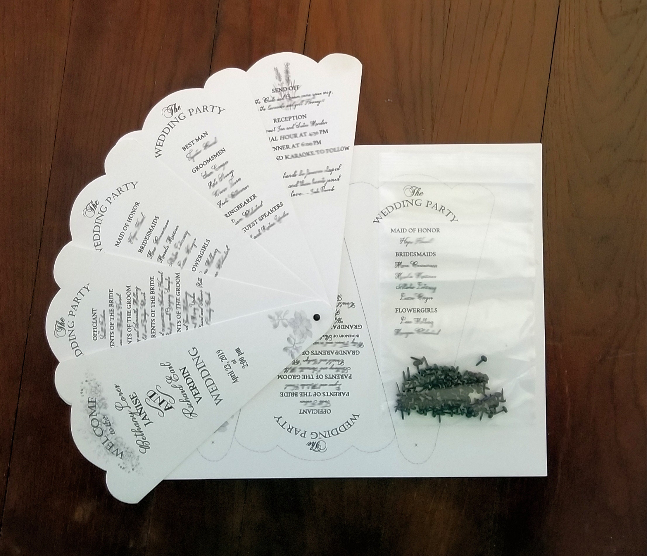 Custom Budget DIY KIT Petal Fan Wedding Programs for Chic Etsy