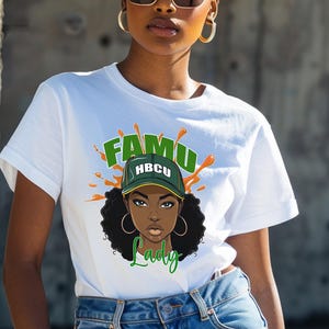 FAMU Lady University Girl HBCU Florida Softstyle T-Shirt