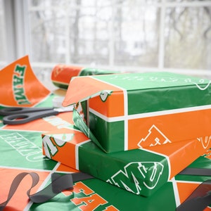 Carta da regalo FAMU, pallone da calcio della Florida, verde e arancione