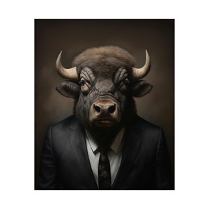 Buffalo Mascot Portrait, Wildlife Enthusiast, Colorado Football, Buffs Matte Vertical Posters
