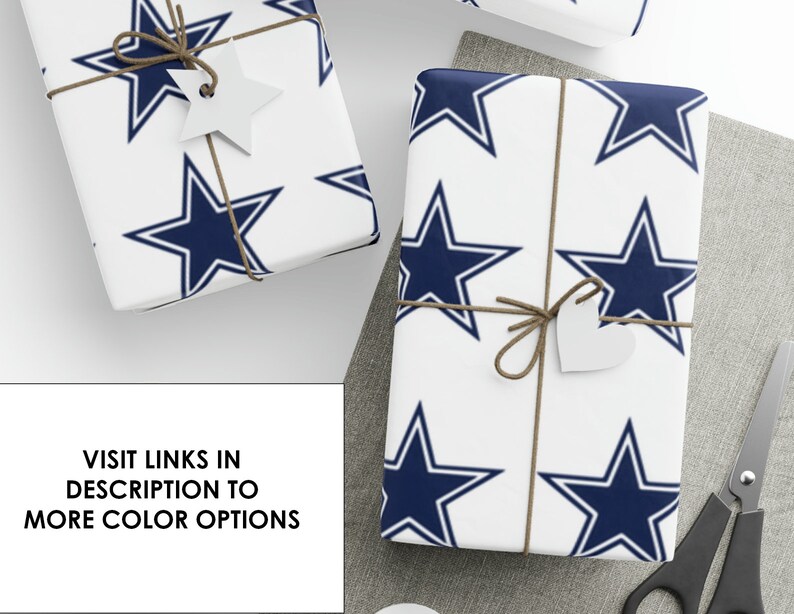 Dallas Wrapping Paper, Texas Football Etsy