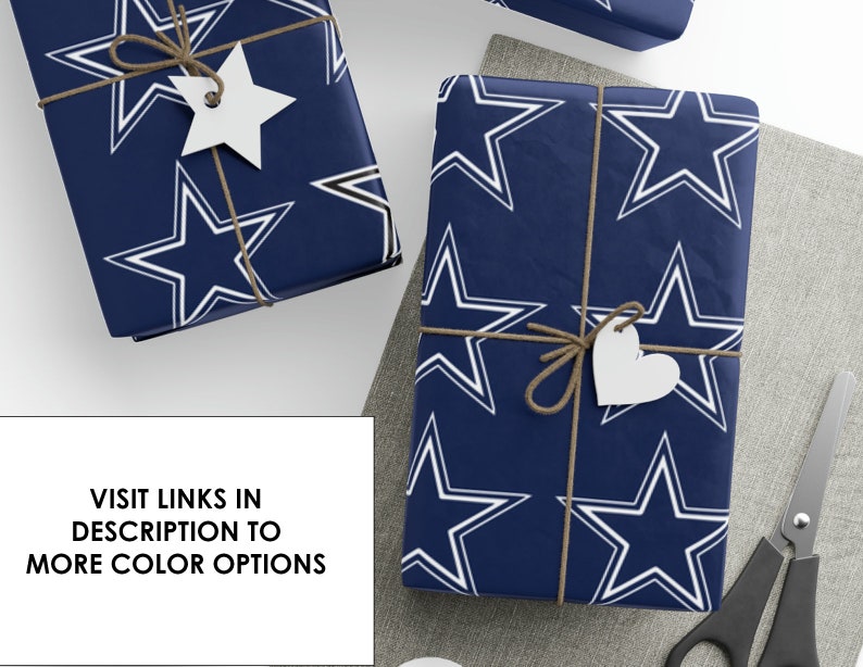 Dallas Wrapping Paper, Texas Football Etsy