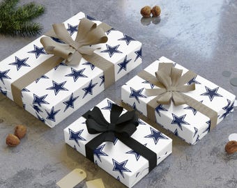 Dallas Wrapping Paper, Texas Football Gift for Christmas