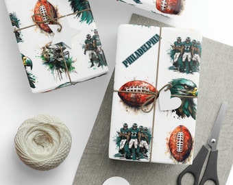 Philadelphia Wrapping Paper, Pennsylvania Football Gift for Christmas