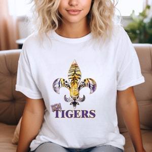 Louisiana Tigers, Fleur De Lis, State University, Purple and Gold Tigers Shirt