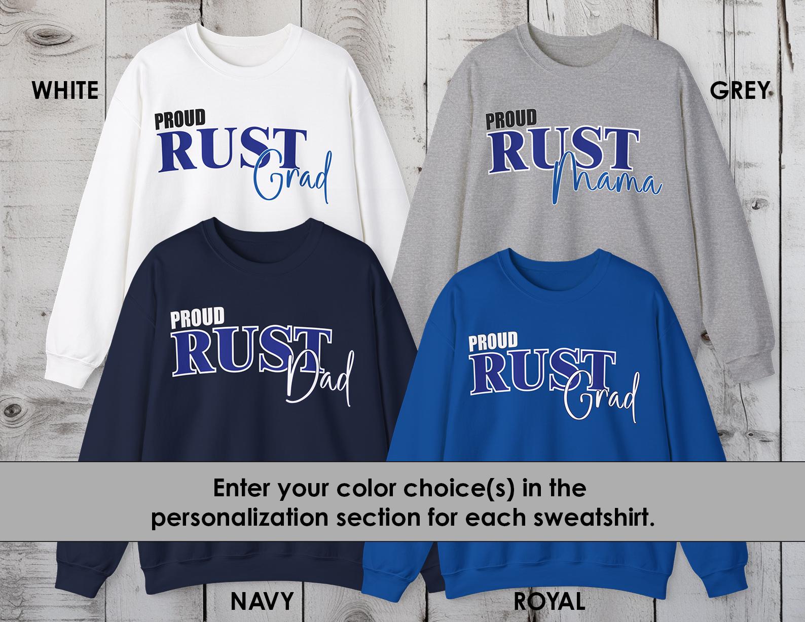 Rust College Pattern Rust Personalized Custom College Sweatshirt - Etsy