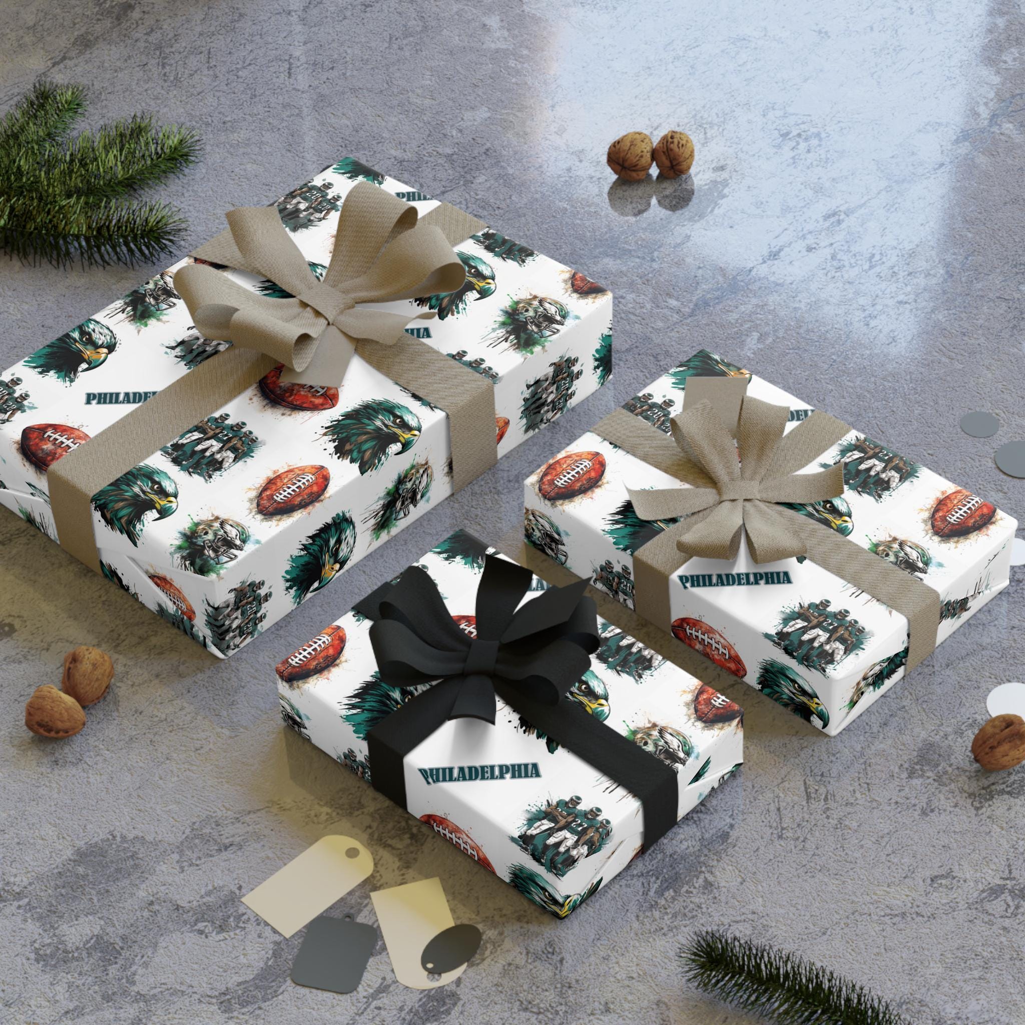 Philadelphia Wrapping Paper, Pennsylvania Football Gift for Christmas