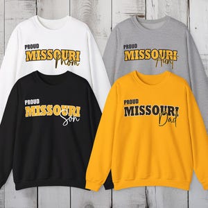 Missouri personalisiertes benutzerdefiniertes Sweatshirt, Missouri Mom, Dad, grad, Tante