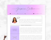 Fashion & Beauty Resume Template for Word | CV Template with Cover Letter Instant Digital Download | "Candy" | Creative Template for Retail