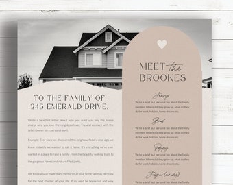 Chic Stand Out Design Home Love Letter Template for Canva | We Love Your Home Offer Letter to House Seller | Buying Home Realtor Note