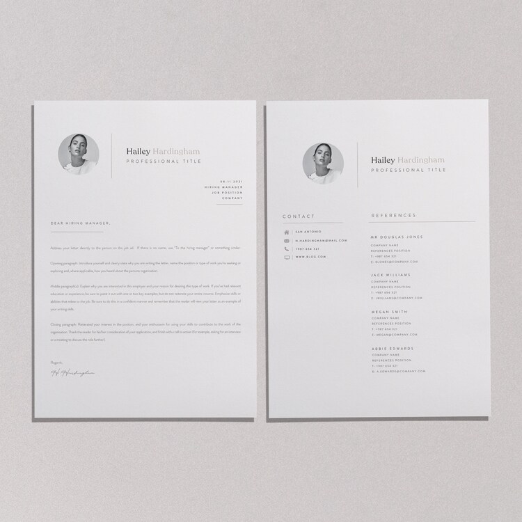 Sensational One Page Resume Template Instant Download Cv Template Professional Resume Template Minimalistic Simple Resume Template Word 2 Page With Safe Shipping Ulysses Tur Br