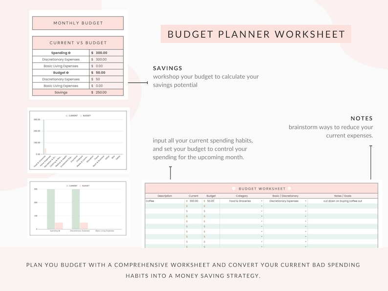 Mint Monthly Budget Spreadsheet for Google Sheets Digital Etsy Australia