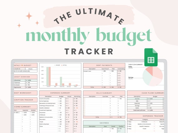 Monthly Budget Planner Free Google Docs Template 