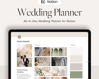 Ultimate Notion Wedding Planner Template | Digital Wedding Organizer with Budget, Guest List, Seating Chart, Timeline, Checklist & More