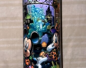 Bicchiere caldo/freddo in metallo da 20 once con cannuccia Disney Halloween