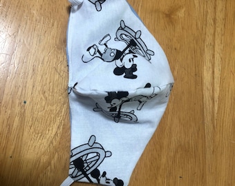 HANDMADE Face Mask Disney Steamboat Mickey Mouse