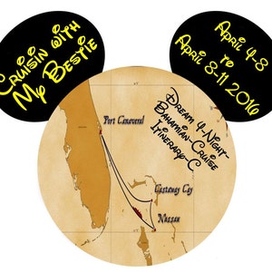 Disney Cruise Magnets for stateroom door 4 magnets