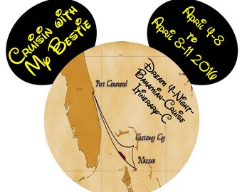 Disney Cruise Magnets for stateroom door 4 magnets