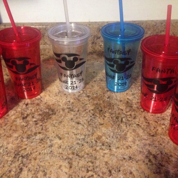 Customized DCL Disney cruise line tumblers cups FE gift