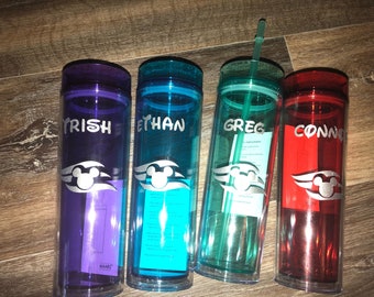 10 Disney character or Disney cruise line skinny tumblers great FE gift or party favor customized and design