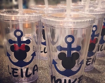 Customized dcl disney or disney cruise tumblers BPA FREE