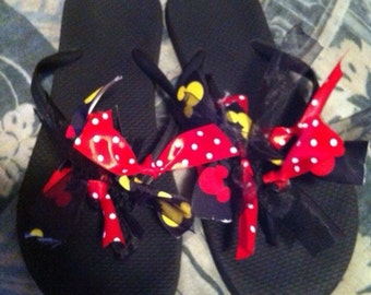 DCL Disney theme flip flops women's 3 pair