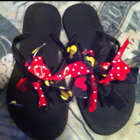 DCL Disney Theme Flip Flops Women s 3 Pair Etsy Ireland