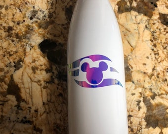 Metal hot or cold skinny water bottles 20 oz any customization disney cruise or disney vacation or disney wedding