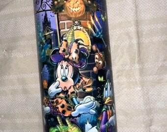 Bicchiere caldo/freddo in metallo da 20 once con cannuccia Disney Halloween