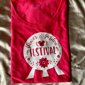 Disney Parks or Disney Cruise flower and garden festival tank top or tshirt any size and color