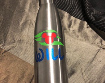 Metal hot or cold skinny water bottles 20 oz any customization disney cruise or disney vacation or disney wedding christmas theme DCL