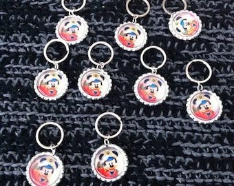 4 DCL Disney Mickey Mouse tapa de botella Llavero Gran FE o Regalo de fiesta