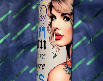 20 oz Metal Hot/Cold  tumbler With Straw Taylor Swift