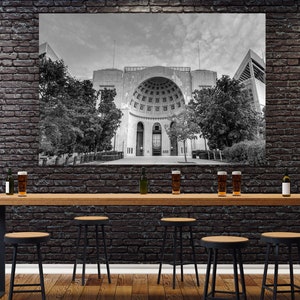 Ohio State Buckeyes Canvas Print in Black and White - Canvas Wall Art Ohio State Print - Ohio State Buckeyes Art - Large Canvas Art Print