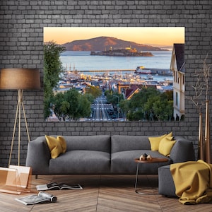 San Francisco Art Photograph - San Fran Bay and Marina Landscape Print from Fisherman&#39;s Wharf - Beautiful Home & Extra Large Wall Art Decor