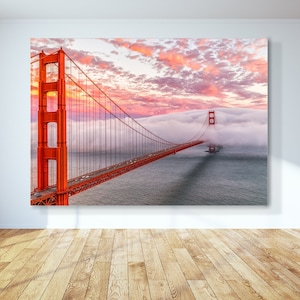 San Francisco Art Print of a Beautiful Golden Gate Sunset -  Golden Gate Bridge Print - San Francisco Decor of a San Francisco Print