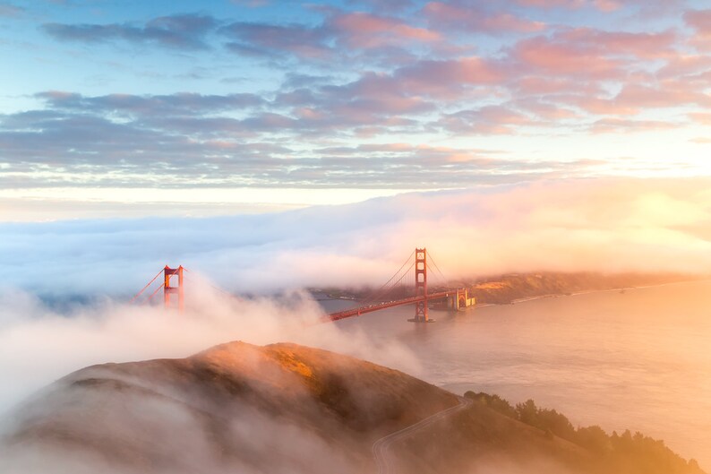 Canvas Print San Francisco Print Art on Canvas Golden Gate Bridge Wall Art Photo Extra Large Wall Art San Francisco Canvas Art Print image 4