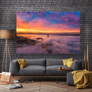 San Francisco Art Print of a Beautiful Golden Gate Sunrise -  Golden Gate Bridge Print - San Francisco Decor of a San Francisco Print