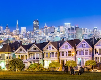 San Francisco Painted Ladies, zdjęcie: Alamo Square Victorian Row Houses Art Print