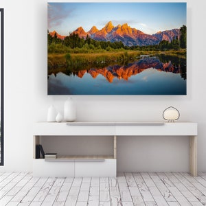 Grand Teton National Park Large Wall Art, Sunrise Mountain Photo, Wyoming Mountains Photo Print Art, National Park Print, Mountain Poster image 4