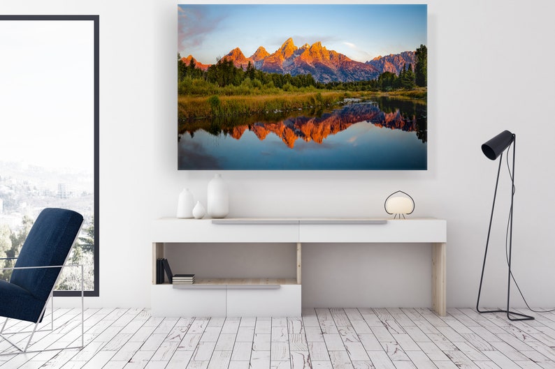 Grand Teton National Park Large Wall Art, Sunrise Mountain Photo, Wyoming Mountains Photo Print Art, National Park Print, Mountain Poster image 4