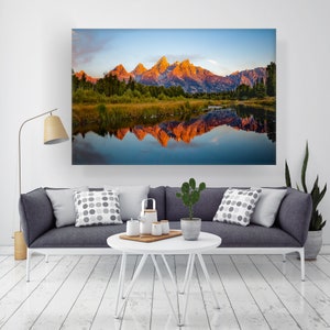 Grand Teton National Park Large Wall Art, Sunrise Mountain Photo, Wyoming Mountains Photo Print Art, National Park Print, Mountain Poster image 2