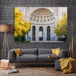 Buckeyes Canvas Art Print Canvas Print Ohio State University Football Stadium Ohio State Print Art on Canvas Ohio State Canvas Gift image 1