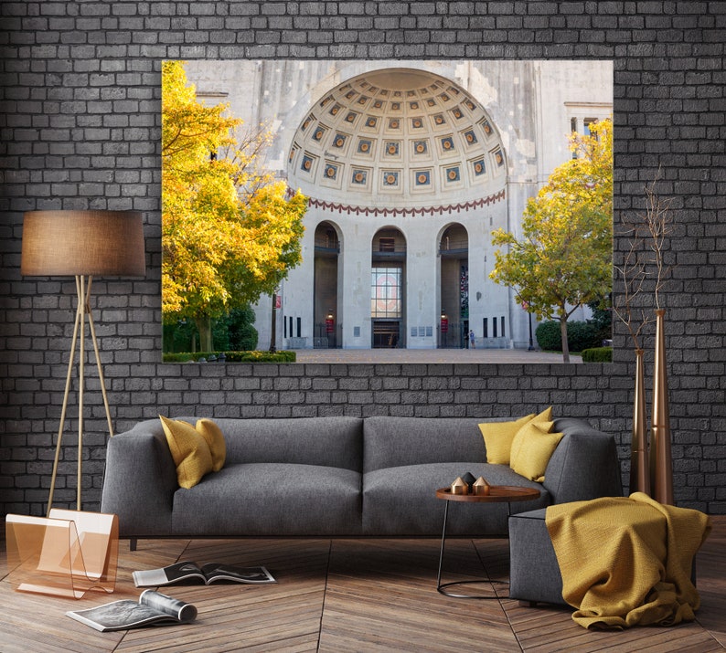 Buckeyes Canvas Art Print Canvas Print Ohio State University Football Stadium Ohio State Print Art on Canvas Ohio State Canvas Gift image 1