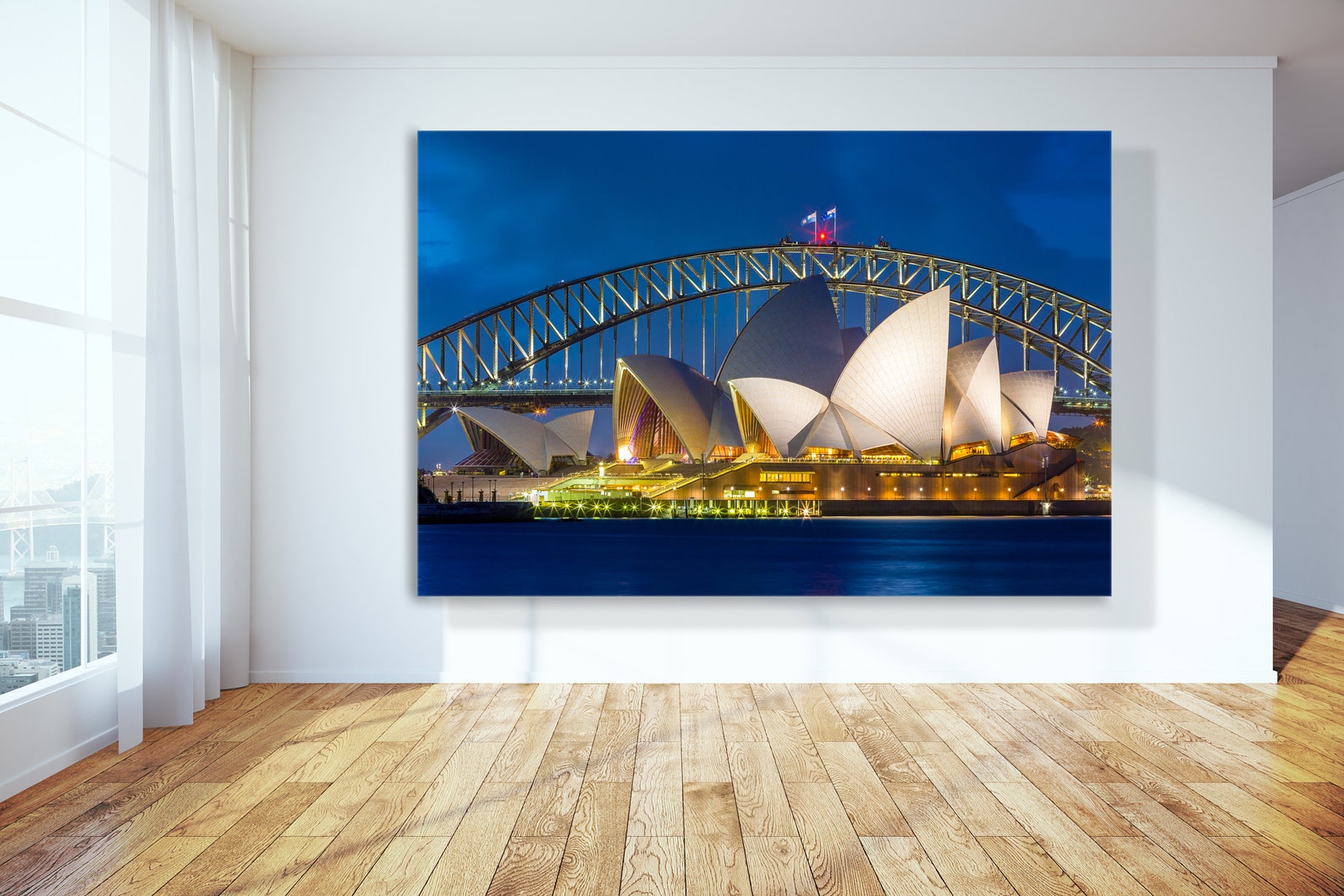 Sydney Australia Wall Decor Beautiful Night Photo of the Sydney Opera