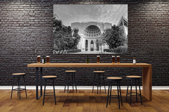 Ohio State Buckeyes Canvas Print In Black And White Canvas Etsy