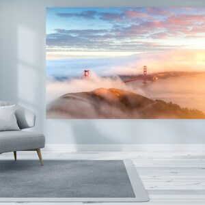 Canvas Print San Francisco Print Art on Canvas Golden Gate Bridge Wall Art Photo Extra Large Wall Art San Francisco Canvas Art Print image 2